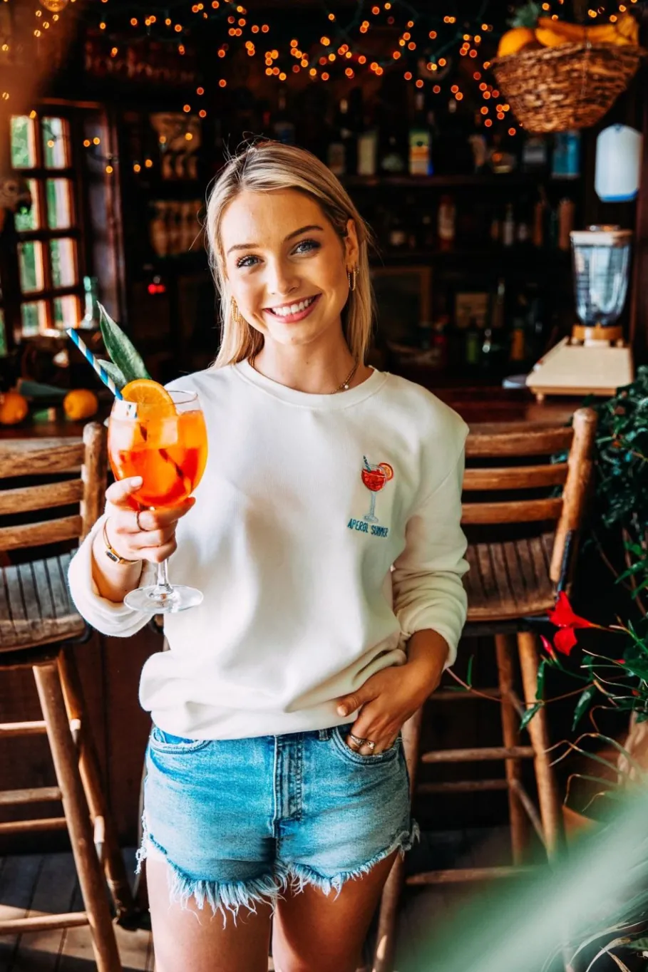 Outlet Kiel James Patrick Aperol Summer Sweatshirt