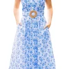 New Kiel James Patrick Azure Blossom Shirt Dress