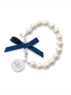 New Kiel James Patrick Classy Girls Wear Pearls Monogram Bracelet