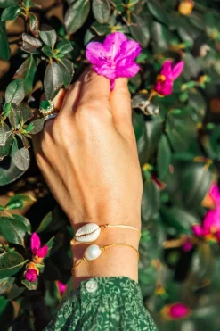 New Kiel James Patrick Golden Tide Pearl Knot Bracelet
