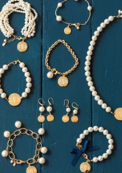 New Kiel James Patrick Pearl Monogram Bracelet
