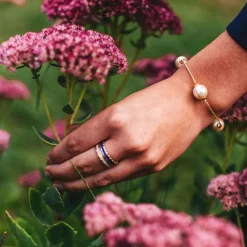 New Kiel James Patrick Scalloped Ring -Navy