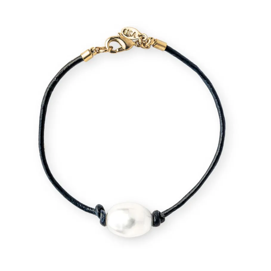 Clearance Kiel James Patrick The Black Pearl Leather Knot