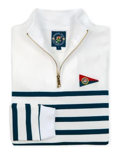 Discount Kiel James Patrick The Saltwater Striped Quarterzip- Men'S